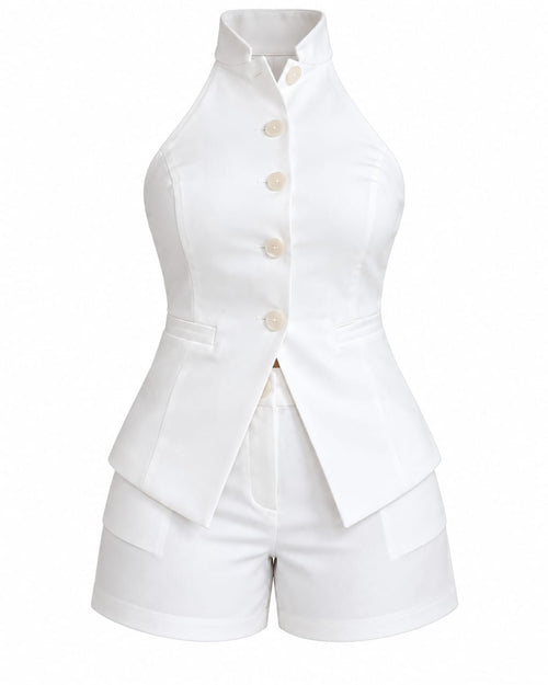 Ensemble Gilet dos nu & Short tailleur