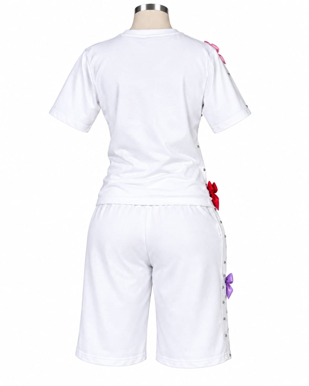 Ensemble T-shirt & Short à nœuds et strass